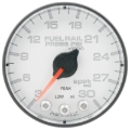 Picture of Autometer Spek-Pro 2 1/16in 30KPSI Stepper Motor W/Peak & Warn White/Black Rail Pressure Gauge