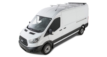 Picture of Rhino-Rack 14-21 Ford Transit 2 Door Wagon Heavy Duty RLTP 1 Bar Roof Rack - Black