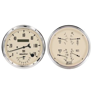 Picture of Autometer Antique Beige Quad & Tach/Speedo 5in. - 2 Pc.