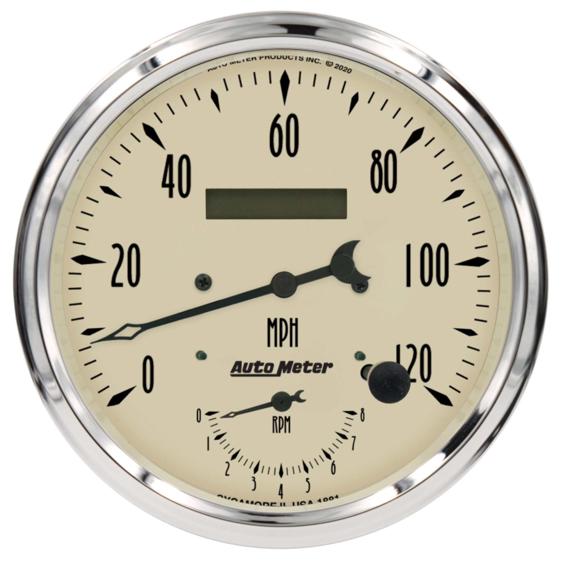 Picture of Autometer Antique Beige Tach/Speedo 5in. - 120mph & 8k RPM