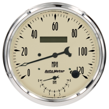 Picture of Autometer Antique Beige Tach/Speedo 5in. - 120mph & 8k RPM