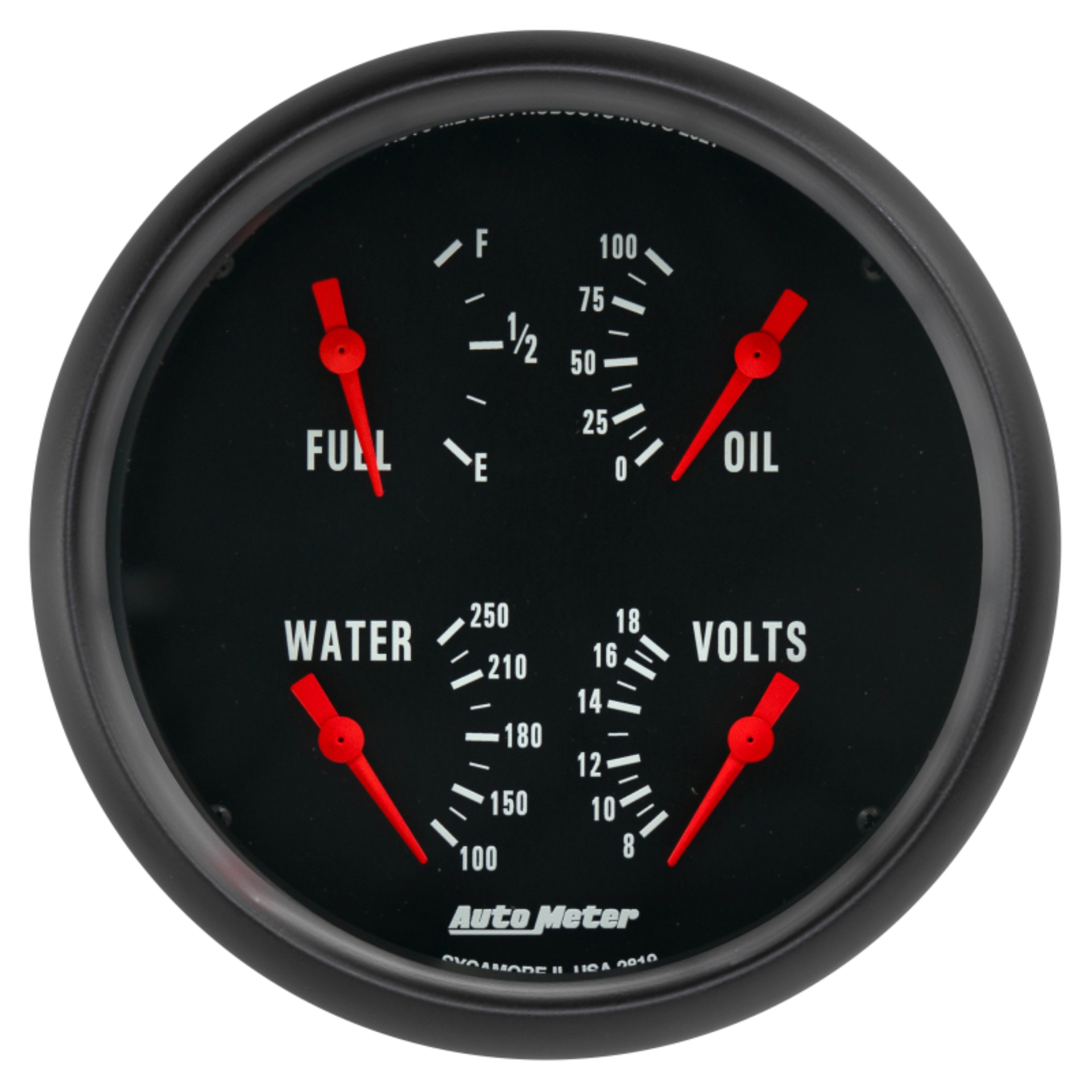 Picture of Autometer Z-Series Quad 5in. - 0 OhmE-90 OhmF