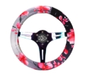 Picture of NRG Steering Wheel Cover - Sakura Stretch Polyester w/ PrismaTag