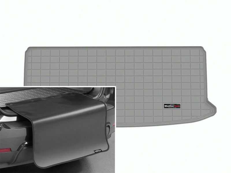 Picture of WeatherTech 2024 Toyota Grand Highlander (Incl. Hybrid) Cargo Liner w/ Bumper Protector - Grey