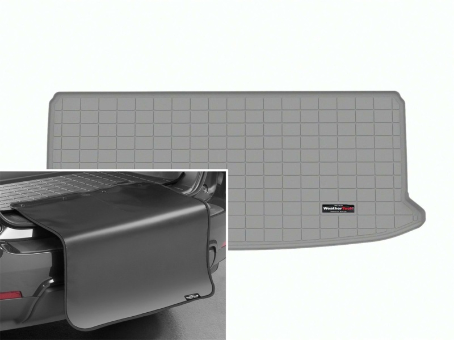 Picture of WeatherTech 2024 Toyota Grand Highlander (Incl. Hybrid) Cargo Liner w/ Bumper Protector - Grey