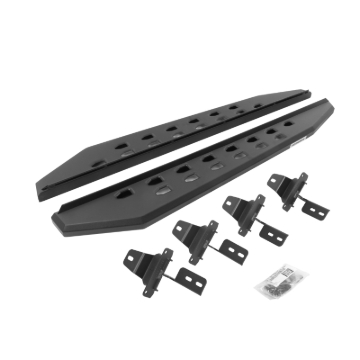Picture of Go Rhino 18-22 Jeep Wrangler JL 2DR RB20 Slim Running Boards Kit (Incl. Brackets) - Tex. Blk