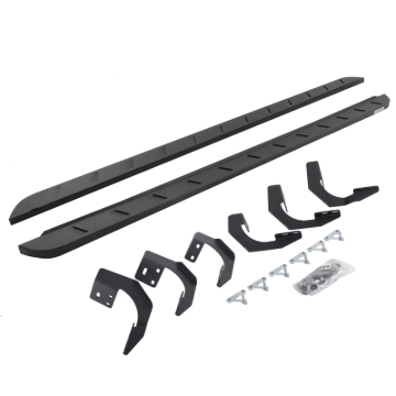 Picture of Go Rhino 19-22 Ram 1500 CC 4DR (Not Classic) RB10 Slim Running Boards Kit (w/Brackets) - Tex. Blk