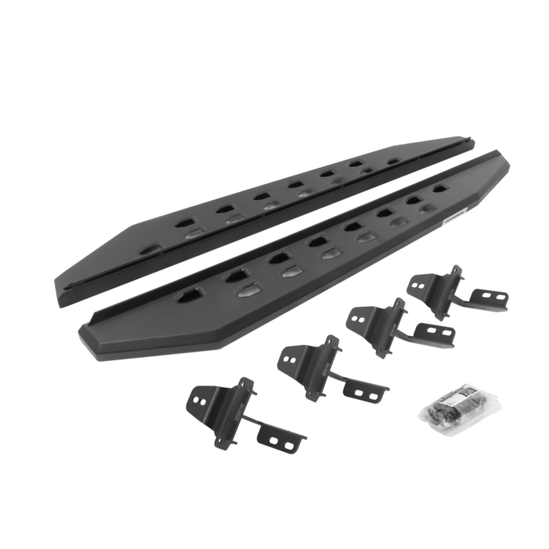 Picture of Go Rhino 07-18 Jeep Wrangler JK 2DR RB20 Slim Running Boards Kit (Incl. Brackets) - Tex. Blk