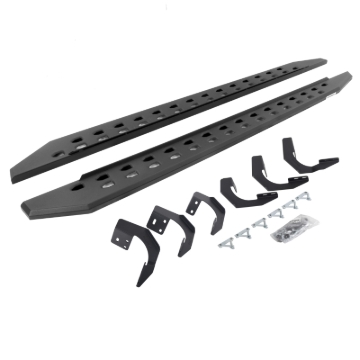 Picture of Go Rhino 19-22 Ram 1500 CC 4DR (Not Classic) RB20 Slim Running Boards Kit (w/Brackets) - Tex. Blk