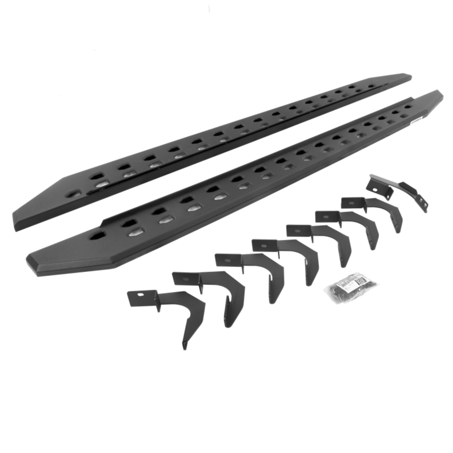 Picture of Go Rhino 15-22 GMC Canyon CC 4DR RB20 Slim Running Boards Kit (w/Brackets) - Tex. Blk