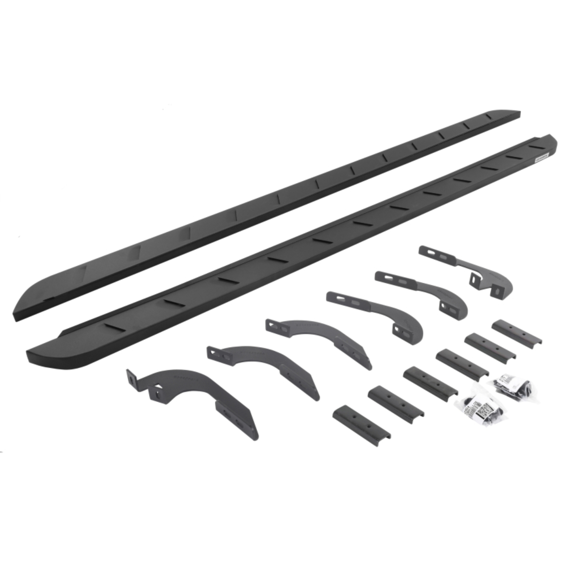 Picture of Go Rhino 05-22 Toyota Tacoma DC 4DR RB10 Slim Running Boards Kit (Incl. Brackets) - Tex. Blk