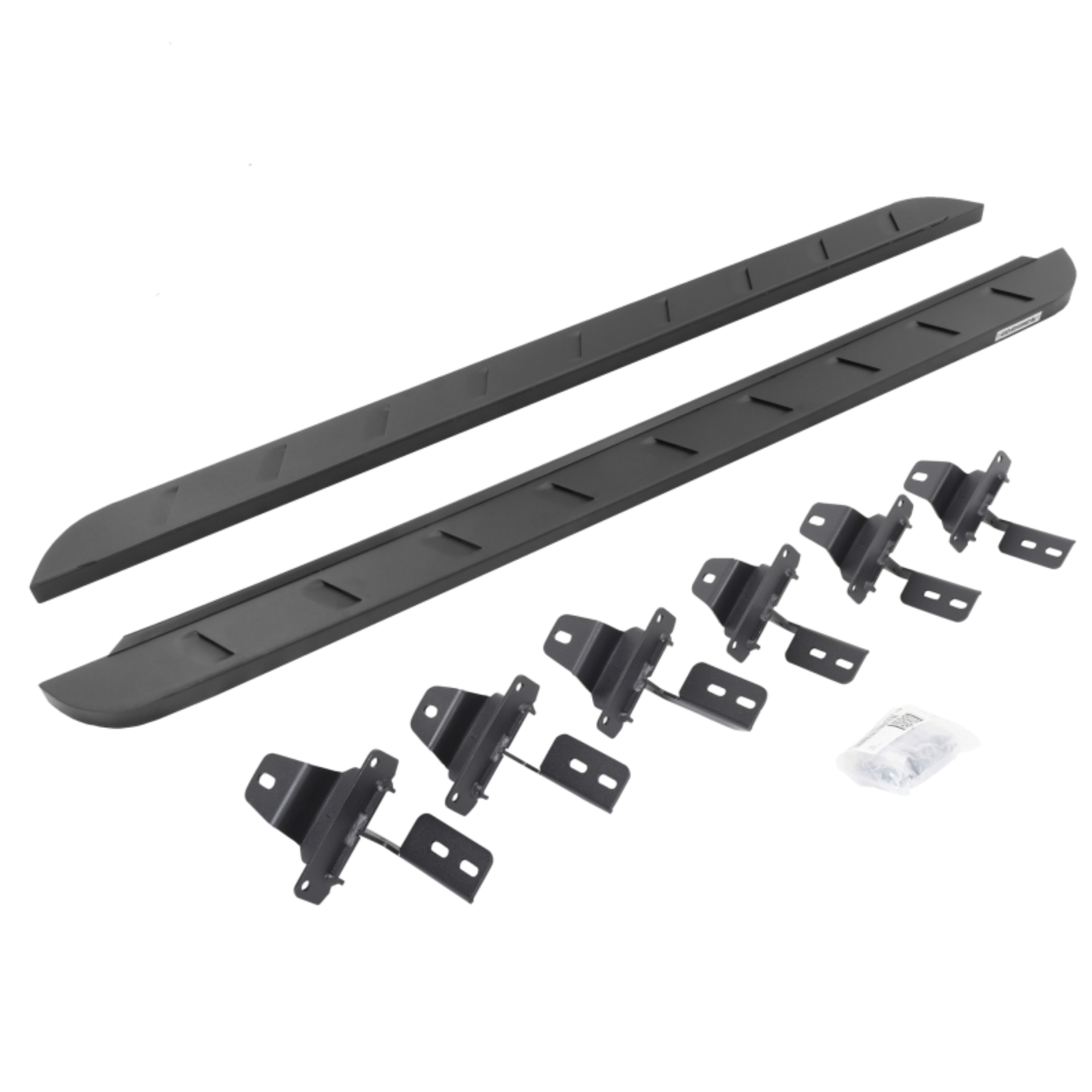 Picture of Go Rhino 18-22 Jeep Wrangler JLU 4DR RB10 Slim Running Boards Kit (Incl. Brackets) - Tex. Blk