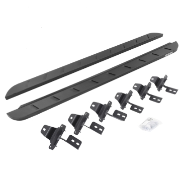 Picture of Go Rhino 18-22 Jeep Wrangler JLU 4DR RB10 Slim Running Boards Kit (Incl. Brackets) - Tex. Blk
