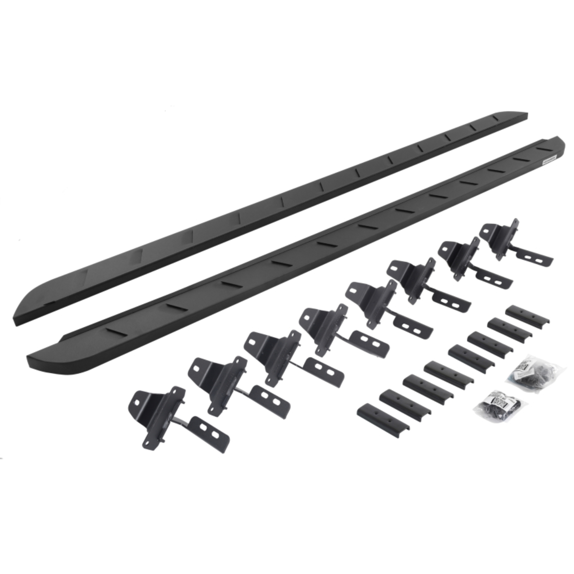 Picture of Go Rhino 20-22 Jeep Gladiator JT 4DR RB10 Slim Running Boards Kit (Incl. Brackets) - Tex. Blk