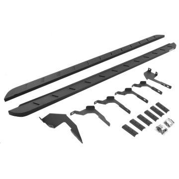 Picture of Go Rhino 19-22 Ford Ranger Crew Cab 4DR RB10 Slim Running Boards Kit (Incl. Brackets) - Tex. Blk