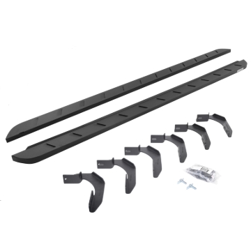 Picture of Go Rhino 04-14 Ford F-150 Super Crew 4DR RB10 Slim Running Boards Kit (Incl. Brackets) - Tex. Blk