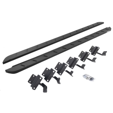 Picture of Go Rhino 15-22 Ford F-150 (17-22 Raptor) SC RB10 Slim Running Boards Kit (w/Brackets) - Tex. Blk