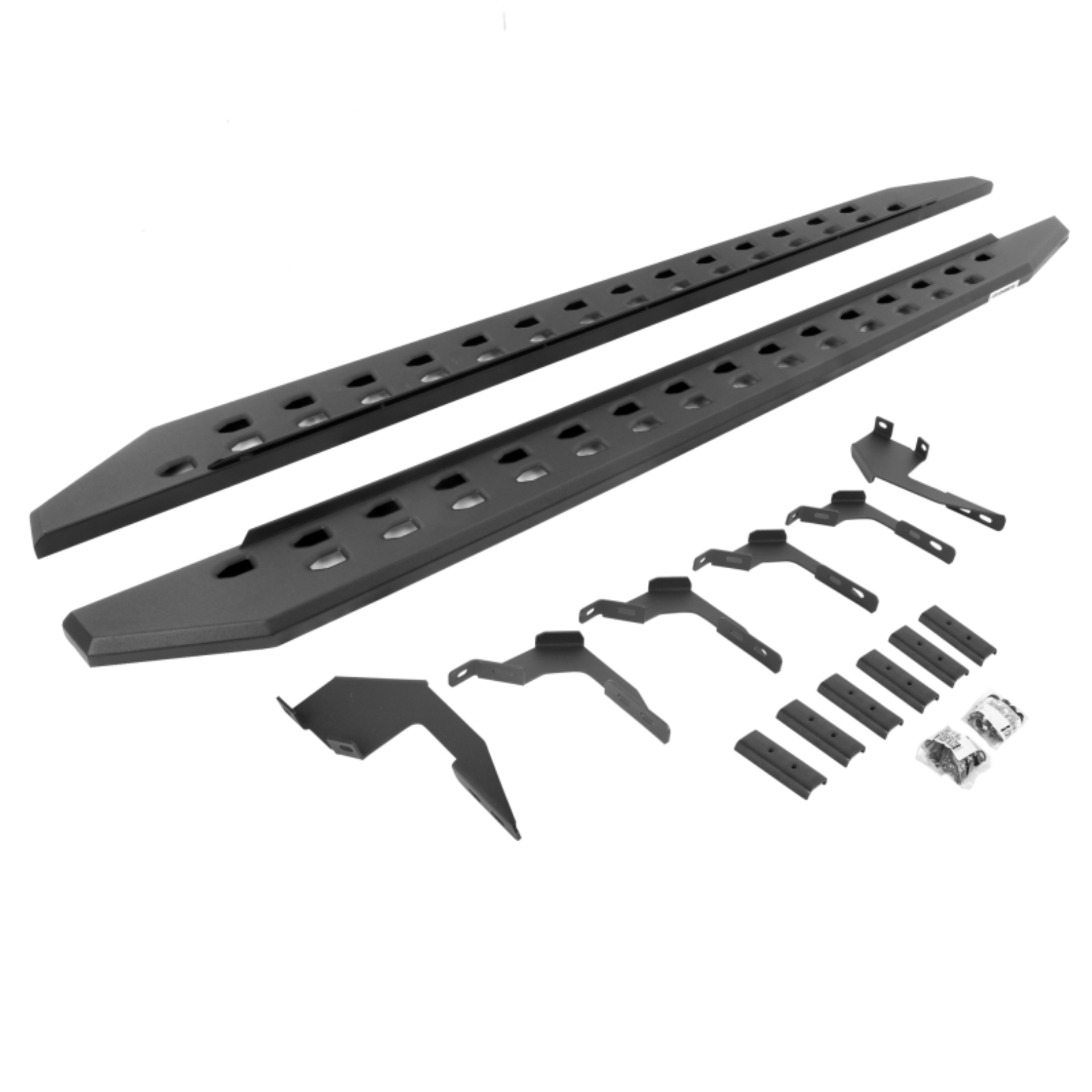 Picture of Go Rhino 19-22 Ford Ranger Crew Cab 4DR RB20 Slim Running Boards Kit (Incl. Brackets) - Tex. Blk
