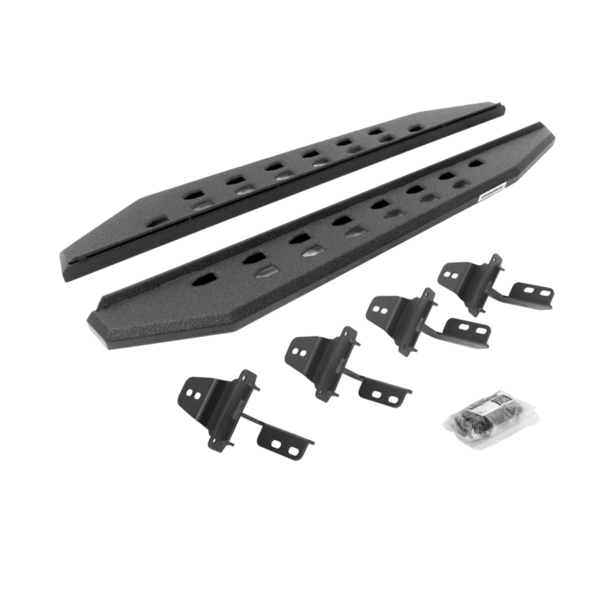 Picture of Go Rhino 07-18 Jeep Wrangler JK 2DR RB20 Slim Running Boards Kit (Incl. Brackets) - Bedliner Coating