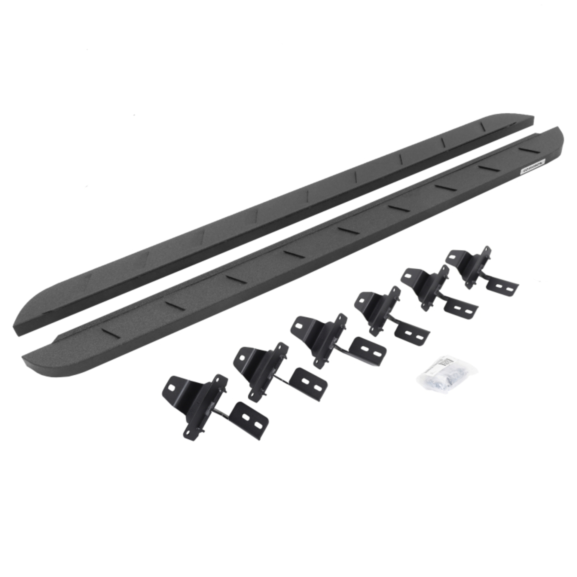 Picture of Go Rhino 18-22 Jeep Wrangler JLU 4DR RB10 Slim Running Boards Kit (Incl. Brackets) - Bedliner Coat