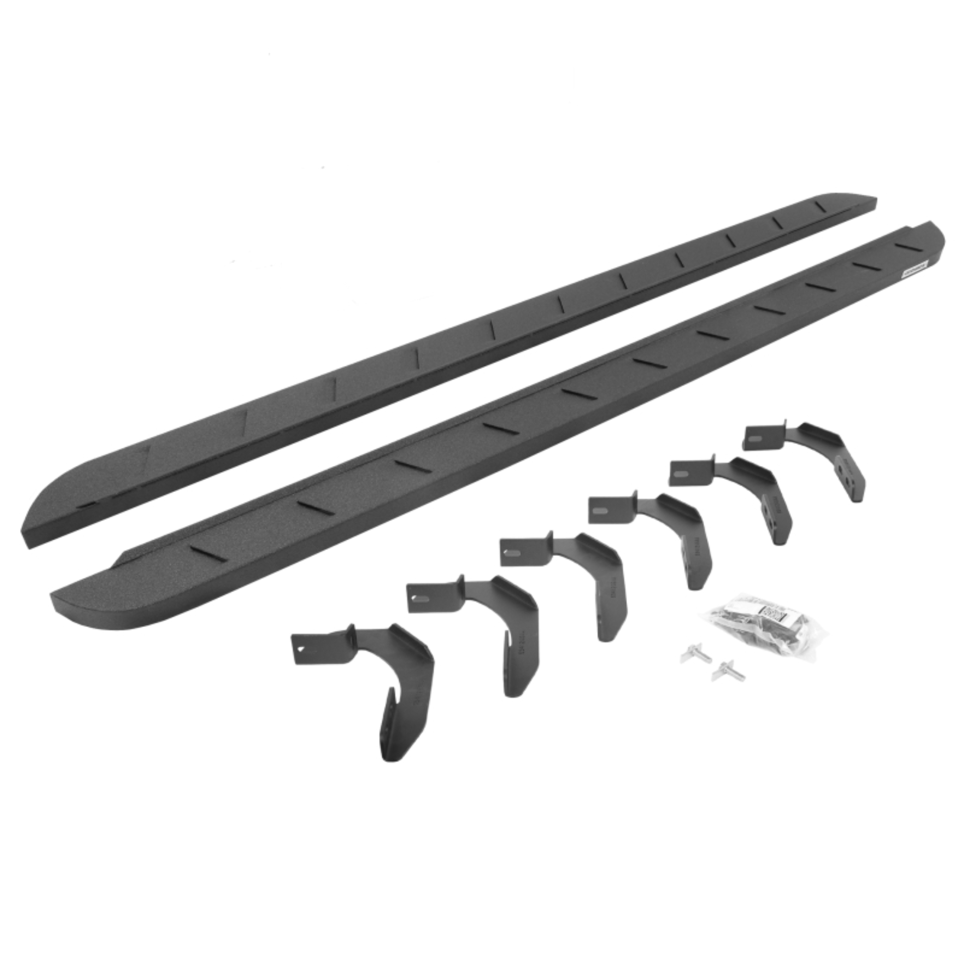 Picture of Go Rhino 04-14 Ford F-150 Super Crew 4DR RB10 Slim Running Boards Kit (w/Brackets) - Bedliner Coat