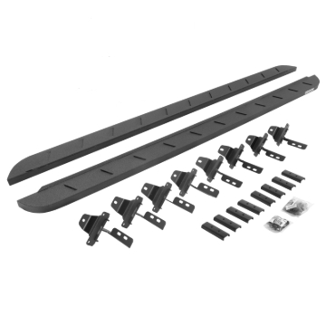 Picture of Go Rhino 20-22 Jeep Gladiator JT 4DR RB10 Slim Running Boards Kit (Incl. Brackets) - Bedliner Coat