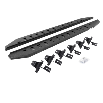 Picture of Go Rhino 18-22 Jeep Wrangler JLU 4DR RB20 Slim Running Boards Kit (Incl. Brackets) - Bedliner Coat