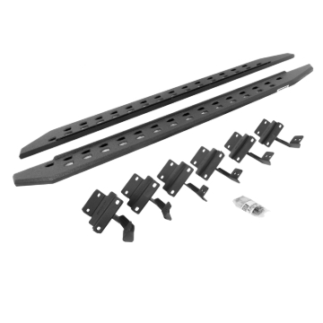 Picture of Go Rhino 17-22 Ford F-250/F-350 SC 4DR RB20 Slim Running Boards Kit (w/Brackets) - Bedliner Coating