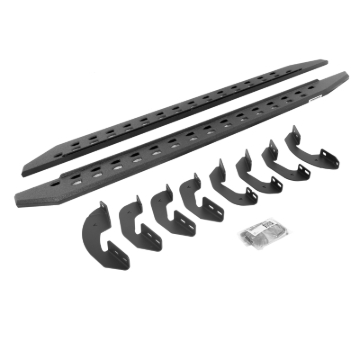 Picture of Go Rhino 07-21 Toyota Tundra Crew Max 4DR RB20 Slim Running Boards Kit (w/Brackets) - Bedliner Coat