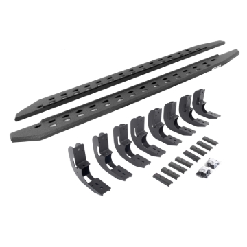 Picture of Go Rhino 19-22 GMC Sierra 1500 CC (New Bdy) RB20 Slim Running Boards Kit (w/Brackets) - Bedliner Ct