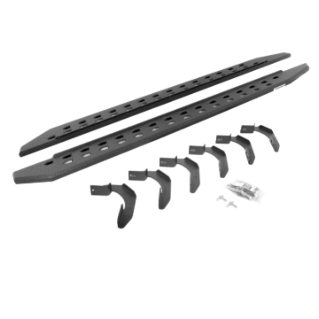 Picture of Go Rhino 04-14 Ford F-150 Super Cab 4DR RB20 Slim Running Boards Kit (w/Brackets) - Bedliner Coating