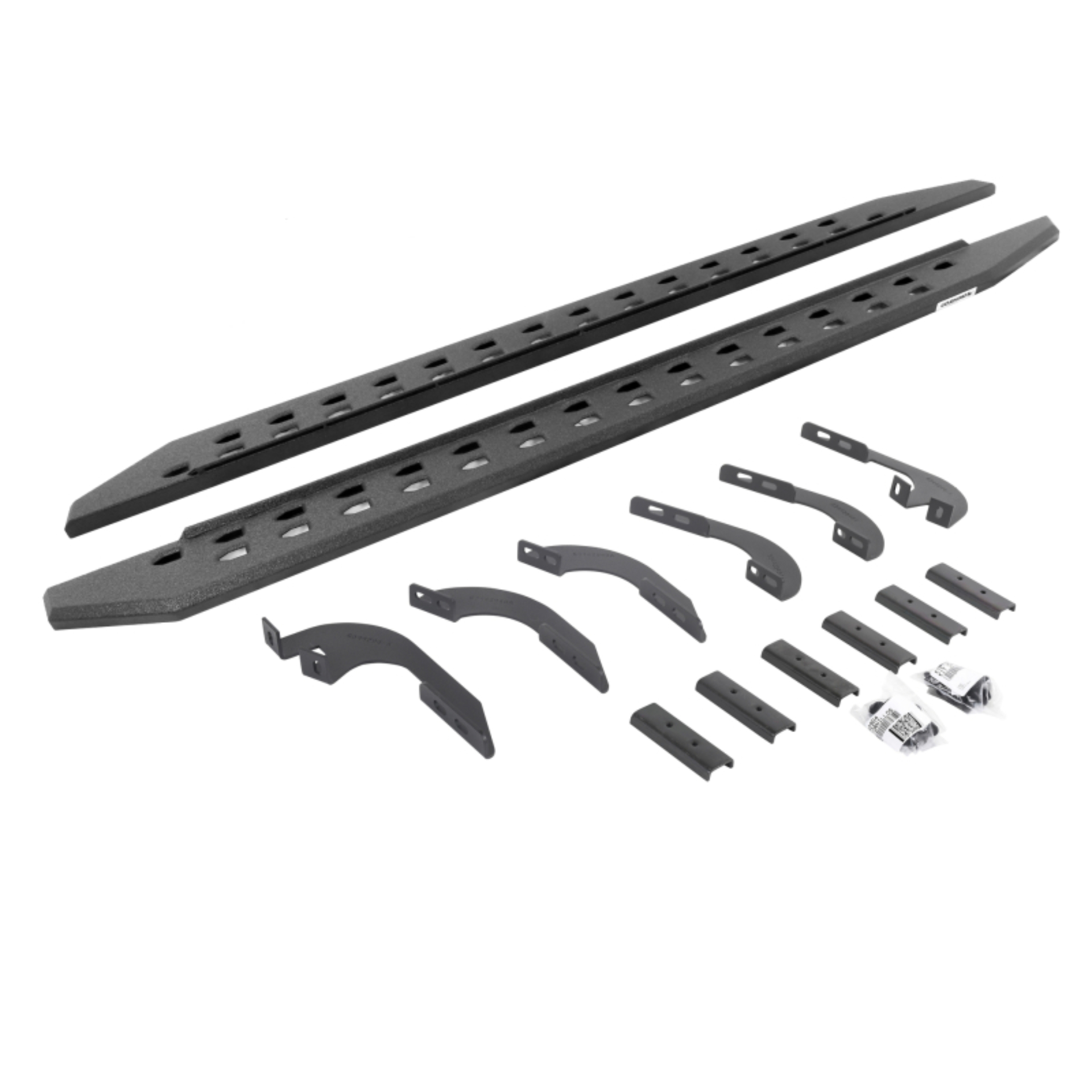 Picture of Go Rhino 05-22 Toyota Tacoma DC 4DR RB20 Slim Running Boards Kit (Incl. Brackets) - Bedliner Coating