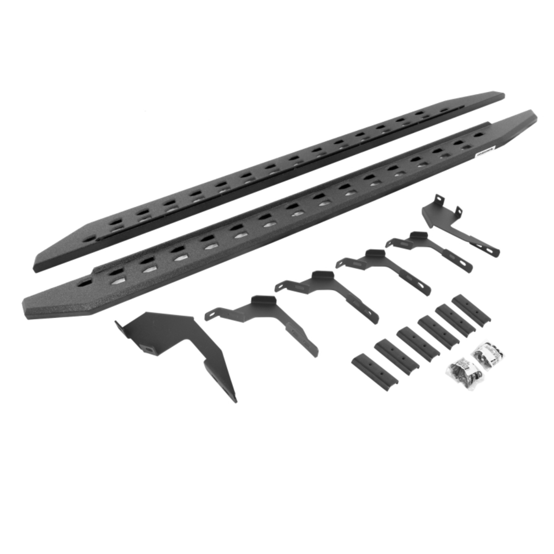 Picture of Go Rhino 19-22 Ford Ranger Crew Cab 4DR RB20 Slim Running Boards Kit (w/Brackets) - Bedliner Coating