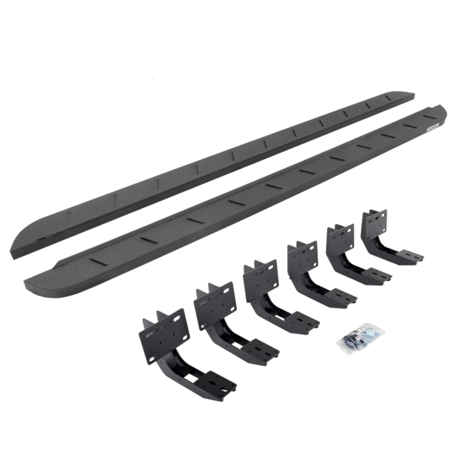 Picture of Go Rhino 19-22 Ram 1500 CC 4DR (Not Classic) RB10 Slim Running Boards Kit (w/Brackets) - Bedliner Ct