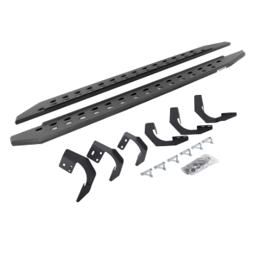 Picture of Go Rhino 15-22 Ram 1500 QC 4DR (Clssc Bdy) RB20 Slim Running Boards Kit (w/Brackets) - Bedliner Coat