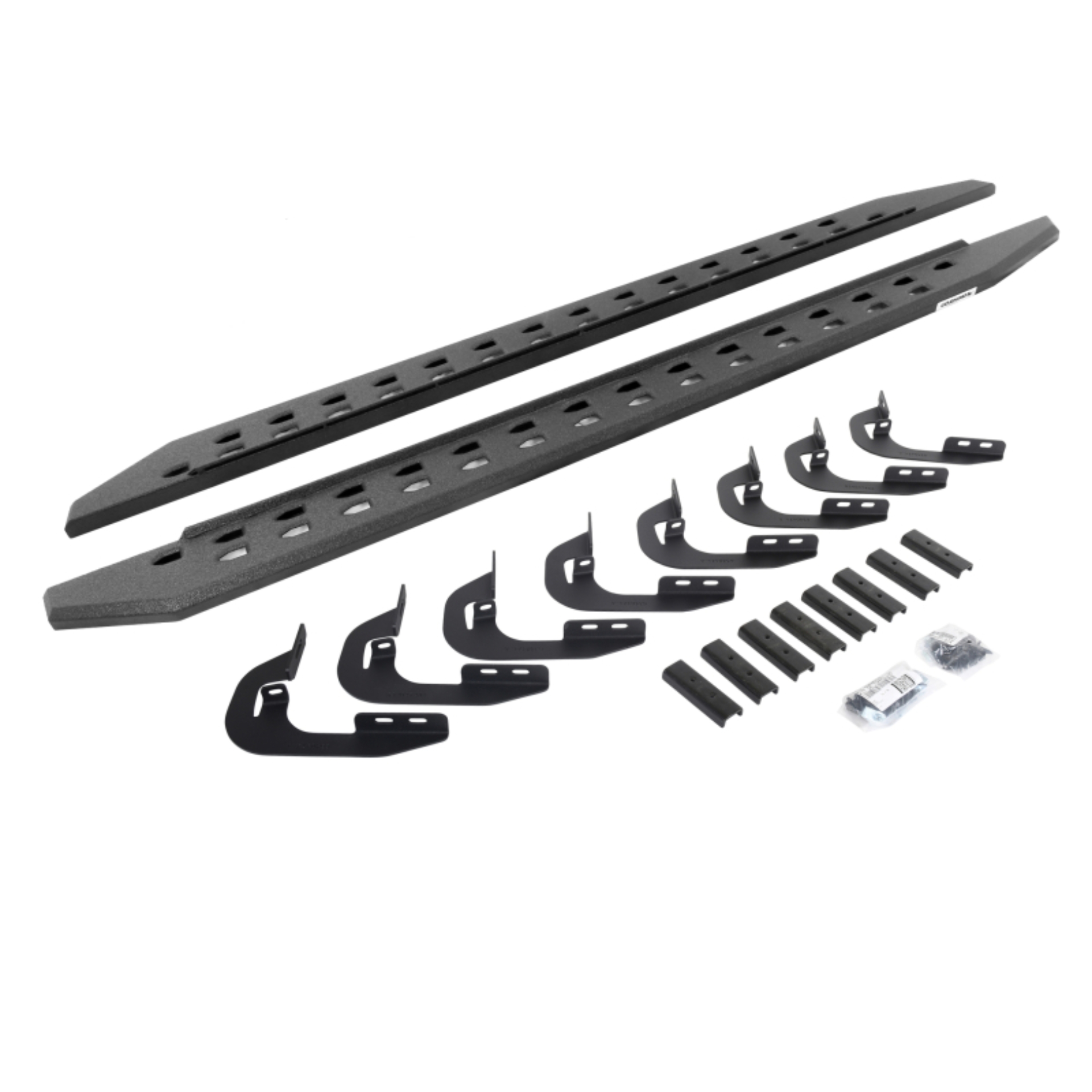 Picture of Go Rhino 15-19 GMC Sierra 2500/3500HD CC 4DR RB20 Slim Running Boards Kit (w/Brackets) - Bedliner Ct