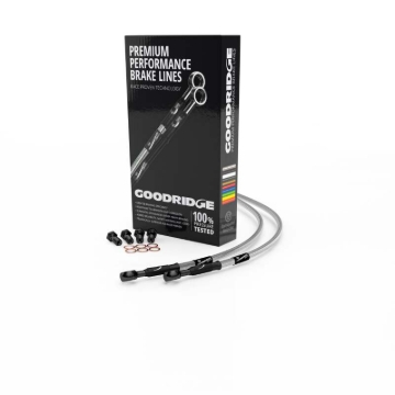 Picture of Goodridge 84-08 Harley-Davidson FLST/C Black Front Brake Line w/Clear Fitting