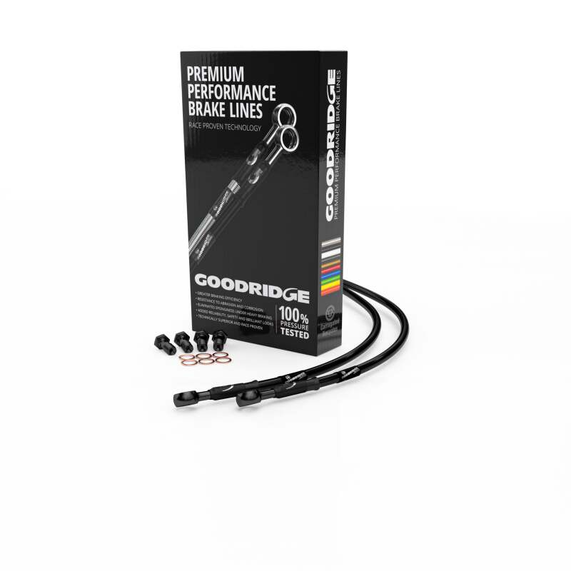 Picture of Goodridge 14-15 Harley-Davidson FXDBB/FXDBP Drag Bar (w/ABS) Black Front Brake Line w/Black Fitting