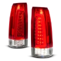 Picture of ANZO 88-99 Chevy C/K1500/2500/3500 Full LED Light Tube Taillights Chrome Housing Red/Clear Lens