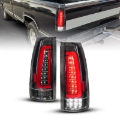 Picture of ANZO 88-99 Chevy/GMC C/K1500/2500/3500 Full LED Light Tube Taillights Black Housing Clear Lens