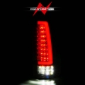 Picture of ANZO 88-99 Chevy C/K1500/2500/3500 Full LED Light Tube Taillights Chrome Housing Red/Clear Lens