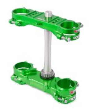 Picture of XTrig 19+ Kawasaki KX 250 4T/ KX 450 4T ROCS Tech Triple Clamp 23 mm. Offset M12 - Green