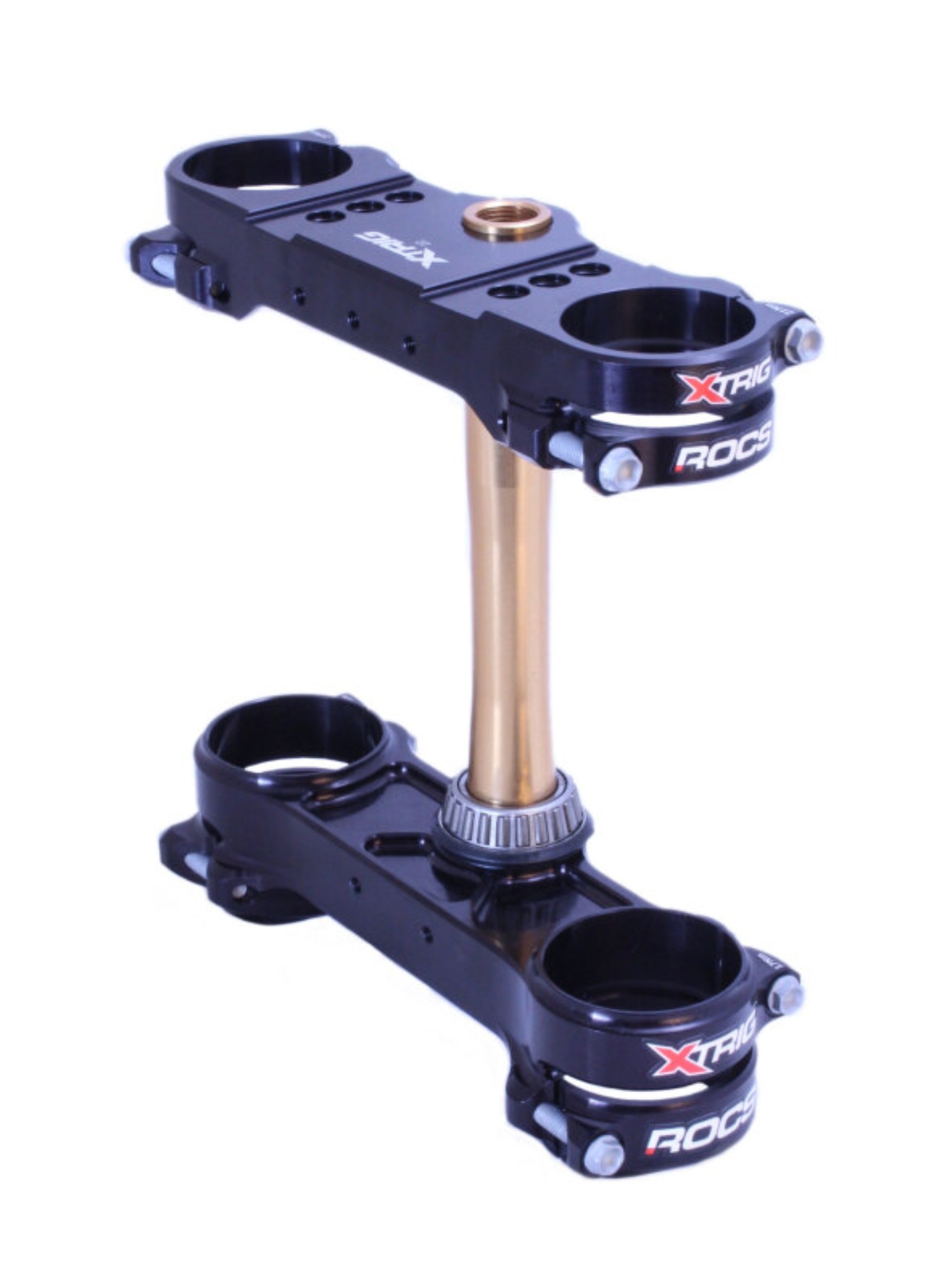 Picture of XTrig 23+ KTM 125-300 / GasGas/ Husqvarna ROCS Tech Triple Clamp 22 mm. Offset M12 - Black