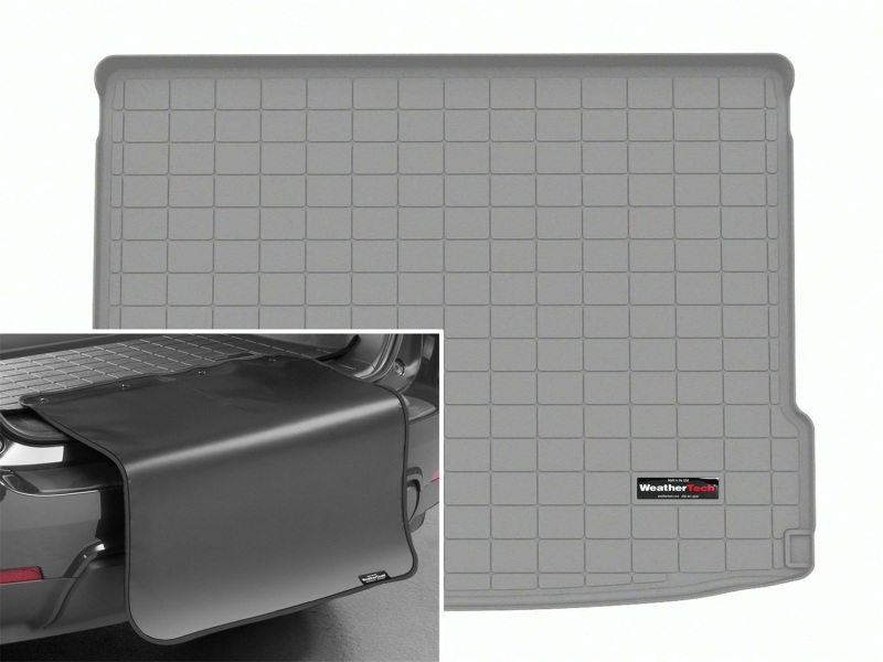 Picture of WeatherTech 2024 Hyundai Kona Cargo Liner w/Bumper Protector Grey (w/Cargo Floor in Upper Pos.)