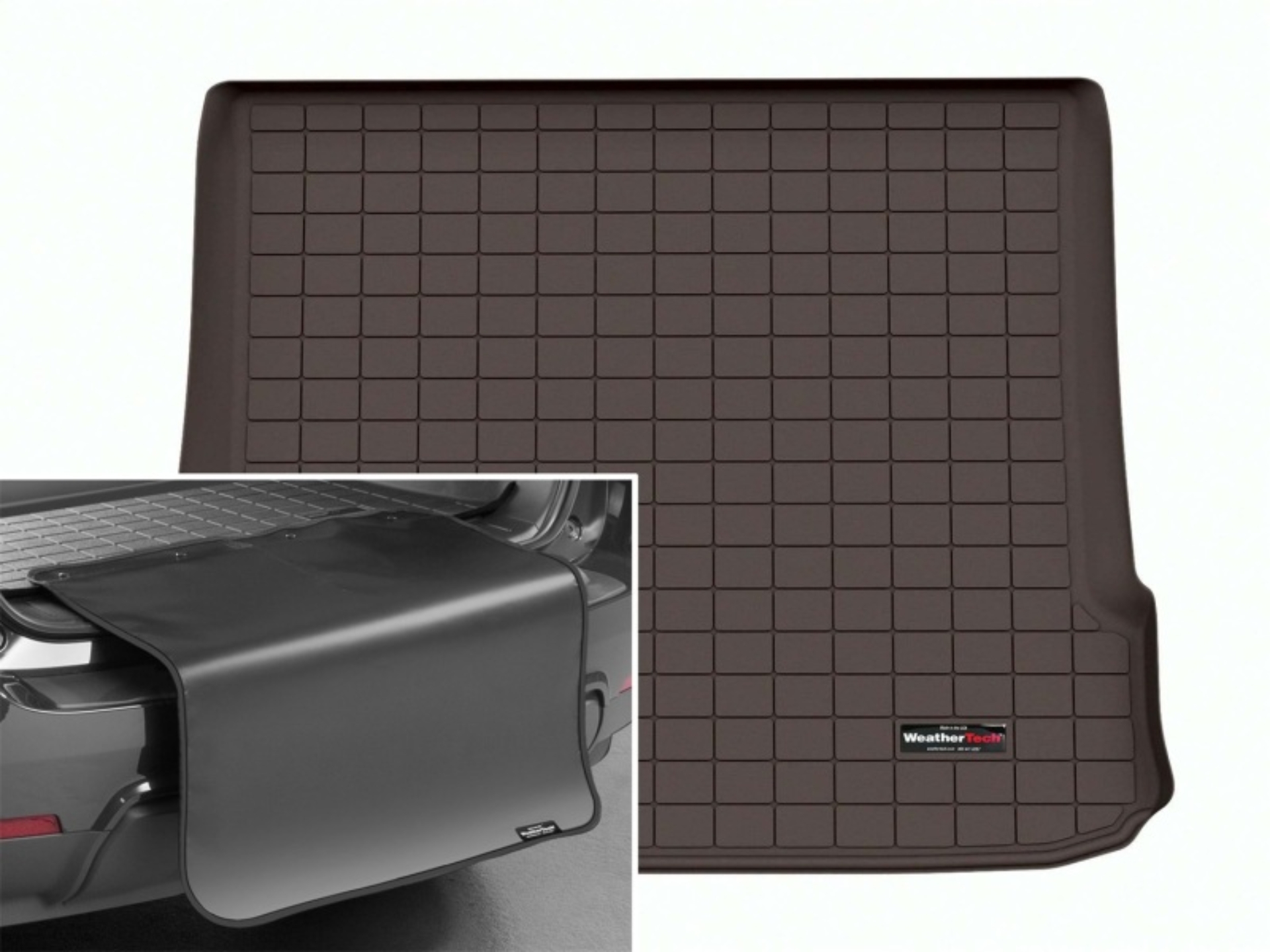 Picture of WeatherTech 2023 Mercedes-Benz EQE SUV Cargo Liner w/Bumper Protector - Cocoa