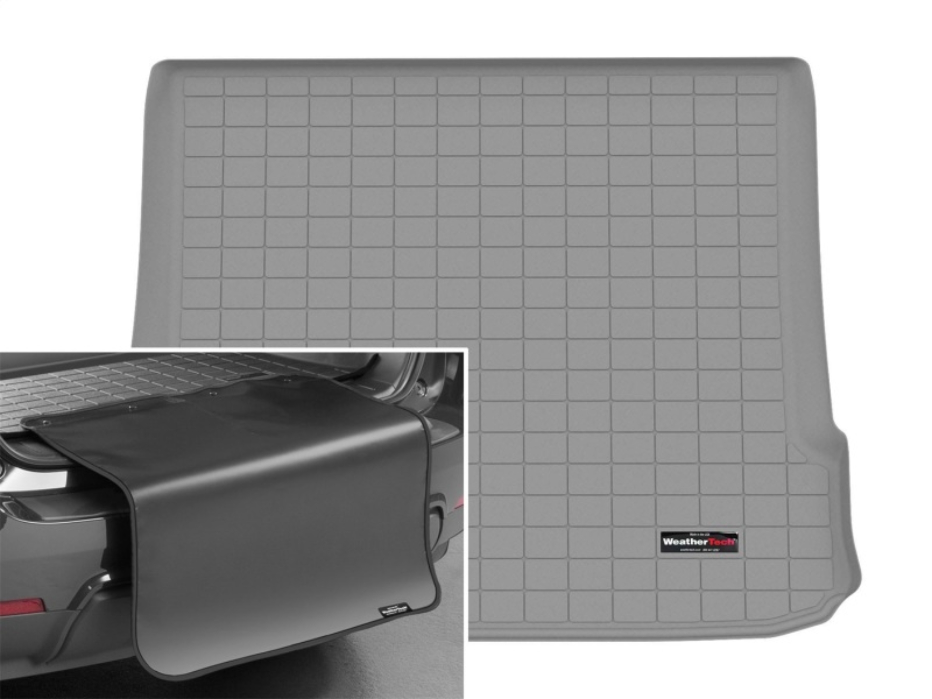 Picture of WeatherTech 2023 Mercedes-Benz EQE SUV Cargo Liner w/Bumper Protector - Grey
