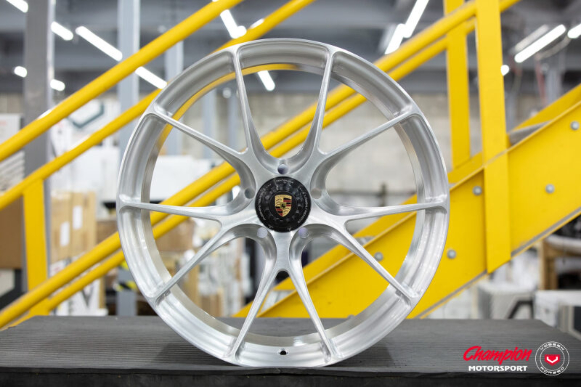 Picture of Vossen X Champion RS74 20X9.5 / ET59 / Brushed Gloss Clear Wheel / Centerlock / 918 Spyder - Front