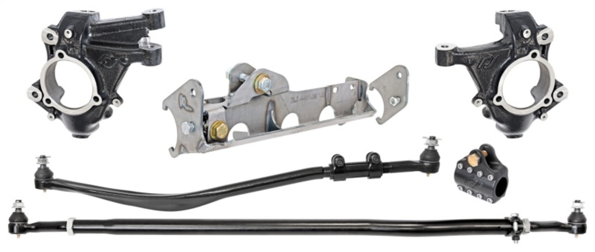 Picture of RockJock JL/JT Currectlync High Steer kit for Ram Assist. w/ Knuckles Drag link, Tie Rod, Hardware
