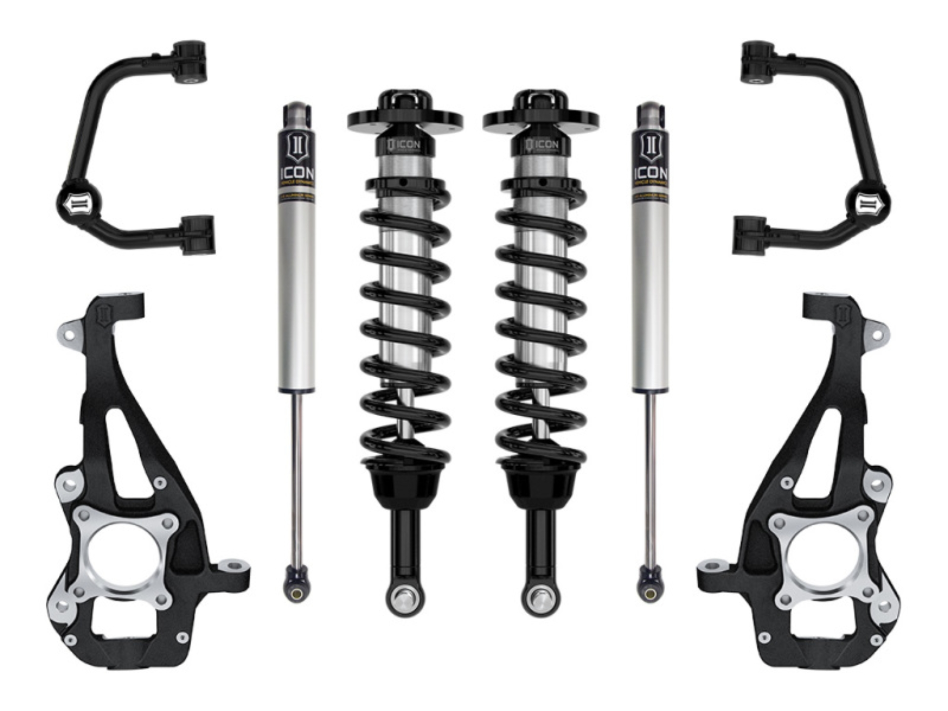 Picture of ICON 21-23 Ford F150 4WD 3.5-4.5in  Stage 1 Suspension System With Tubular Upper Control Arms