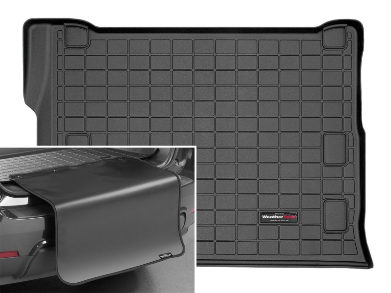 Picture of WeatherTech 21-24 Jeep Wrangler 4xe Cargo Liner w/Bumper Protector - Black
